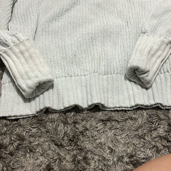 PINK ROSE  Sweater Size S Ivory Soft Plush Fuzzy Pullover Womens Cowl Neck - Picture 4 of 9